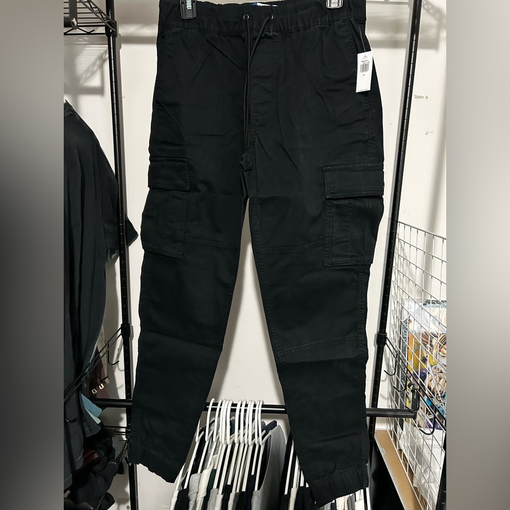 New Old Navy Built-in Flex Modern Jogger Cargo Pants Men - Medium - Black Jack